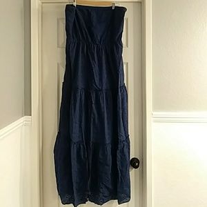 Strapless maxi dress